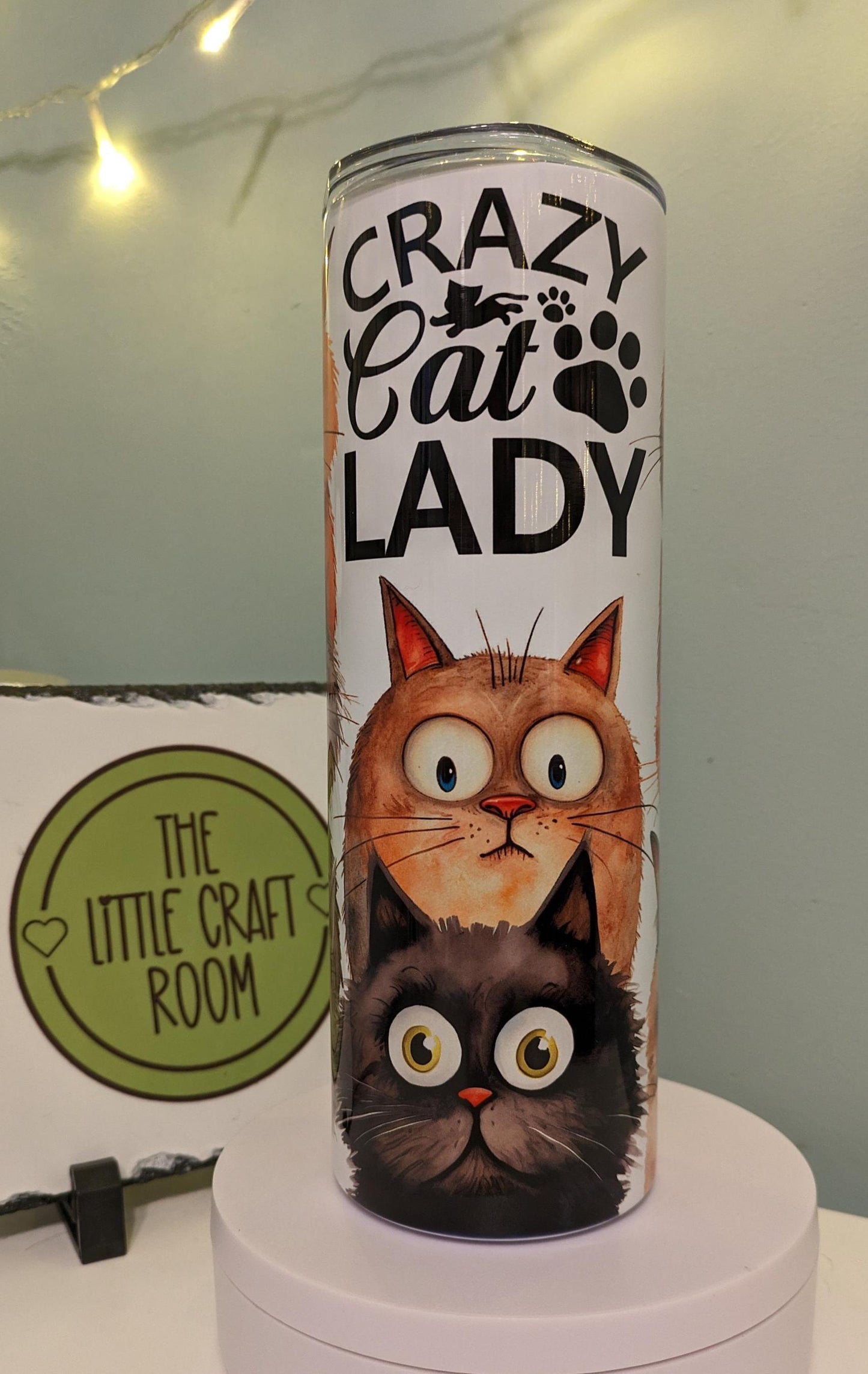 Crazy Cat Lady 20oz Tumbler, Stainless Steel Travel Cup, Gift