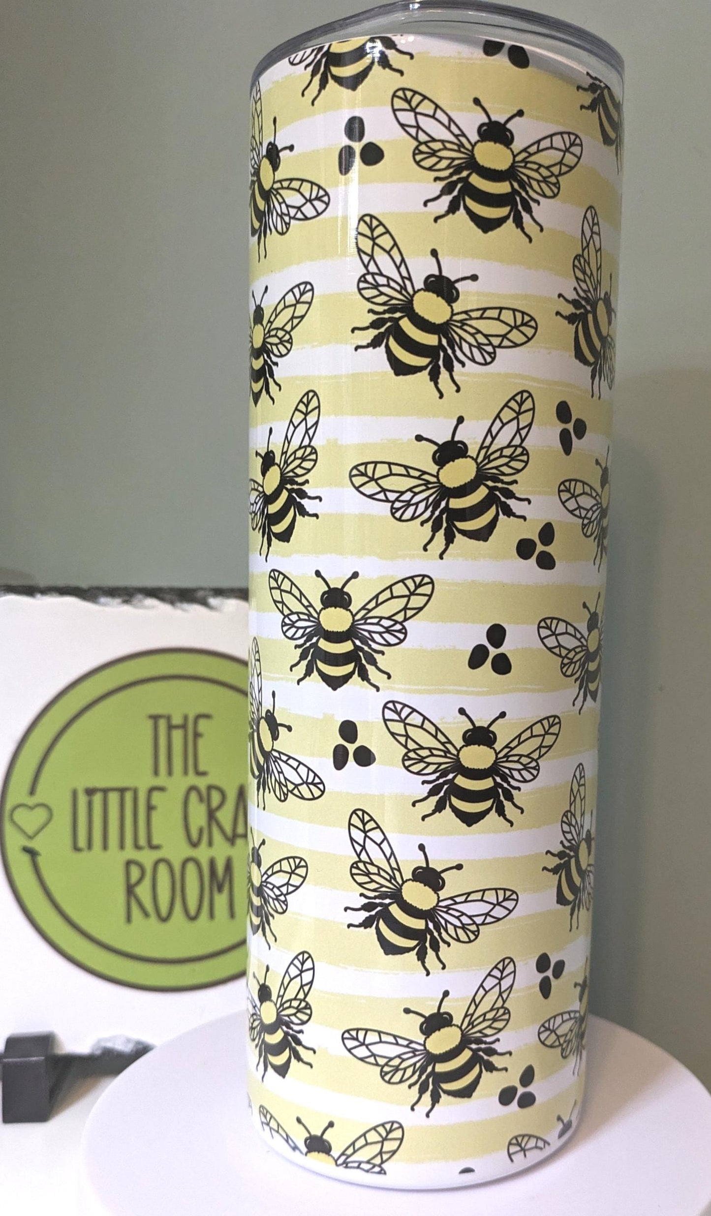 Bee Tumbler, Beekeeper Gift, 20oz Stainless Steel Travel Cup