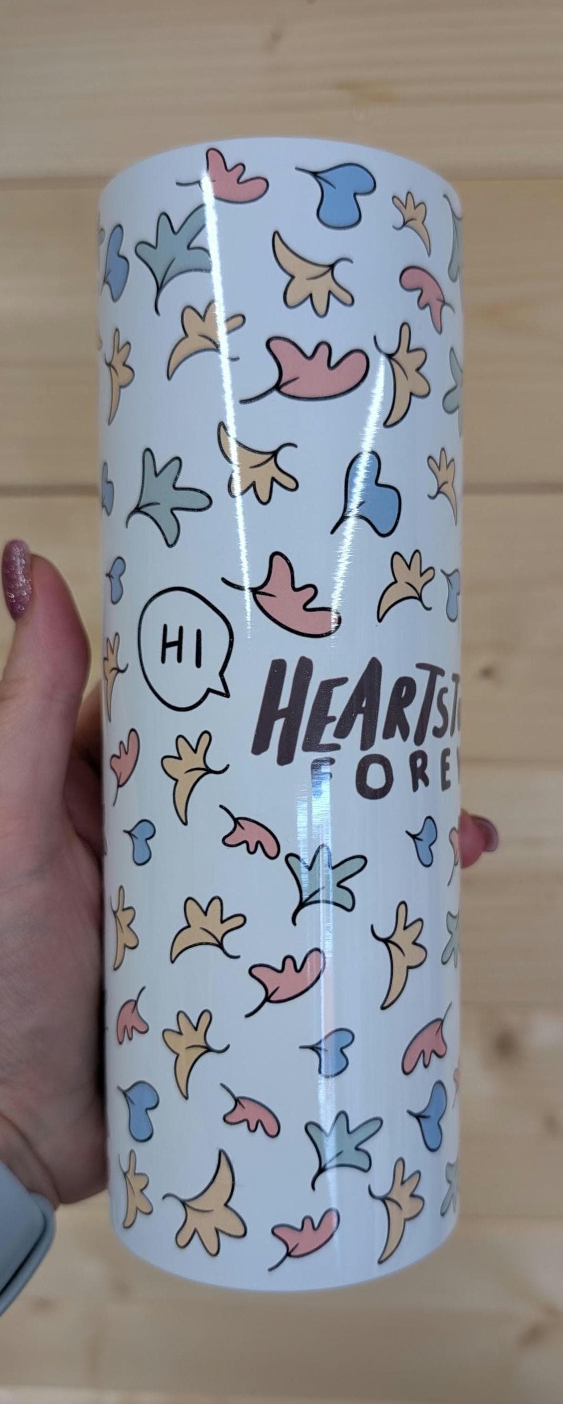 Heartstopper Tumbler, Colourful Leaf Cup, 20oz Skinny Tumbler, TV Fan Gift