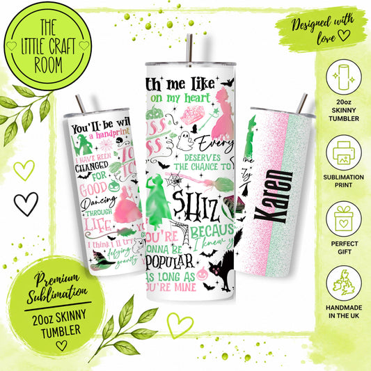 Wicked Inspired Tumbler, Personalised 20oz Stainless Steel Travel Cup