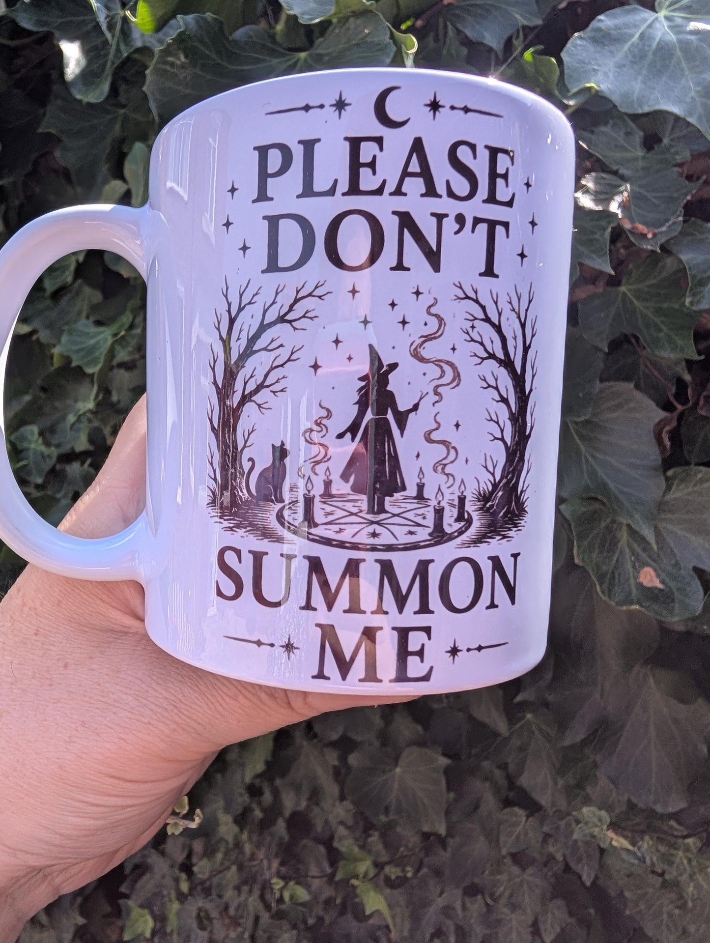 Funny Witch Mug, Please Don’t Summon Me, Gothic Mug, Witchy Gift, Spooky Coffee