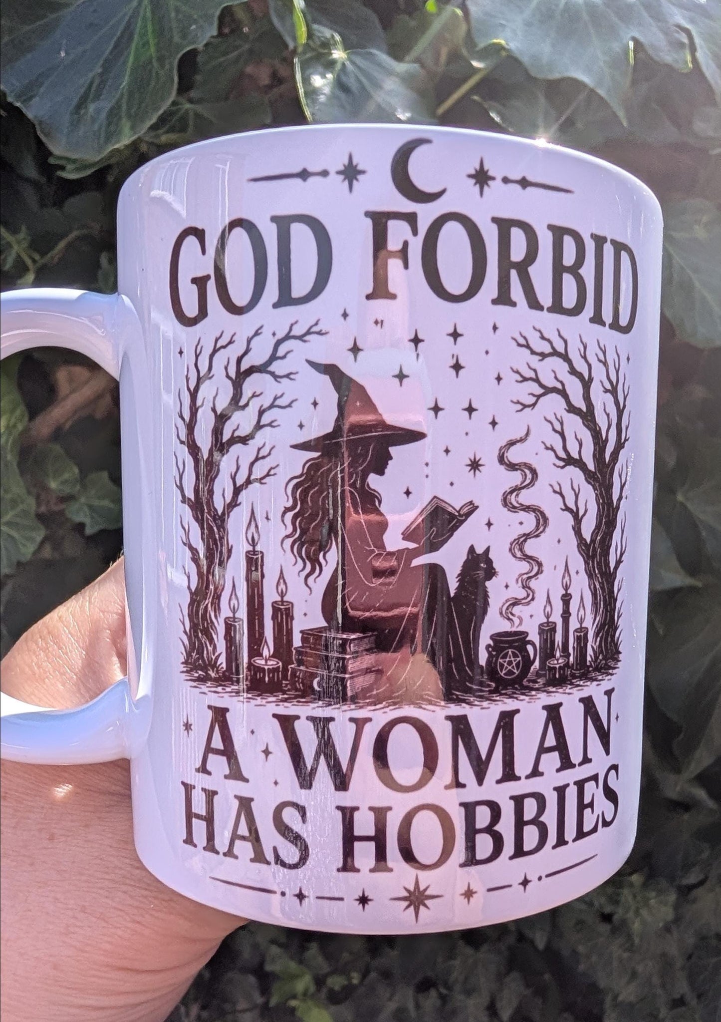 Funny Witch Mug, God Forbid A Woman Has Hobbies, Gothic Mug, Witchy Gift