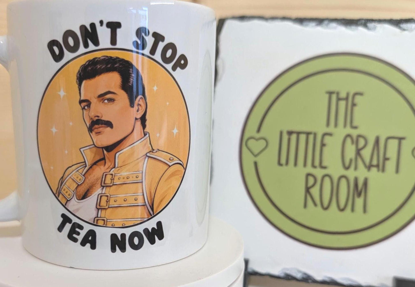 Don’t Stop Tea Now Mug, Funny Music Lover Gift, Retro Pop Icon Cup