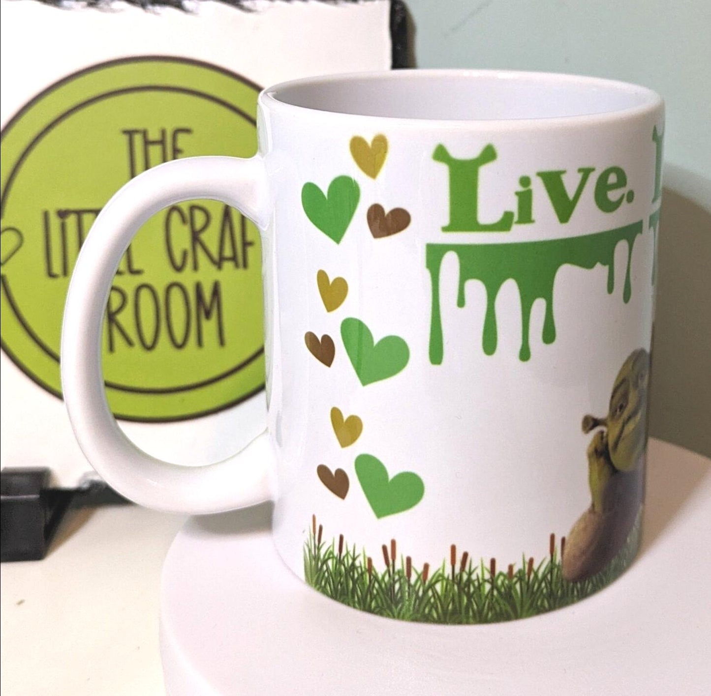 Green Ogre Mug, Live Laugh Love Mug