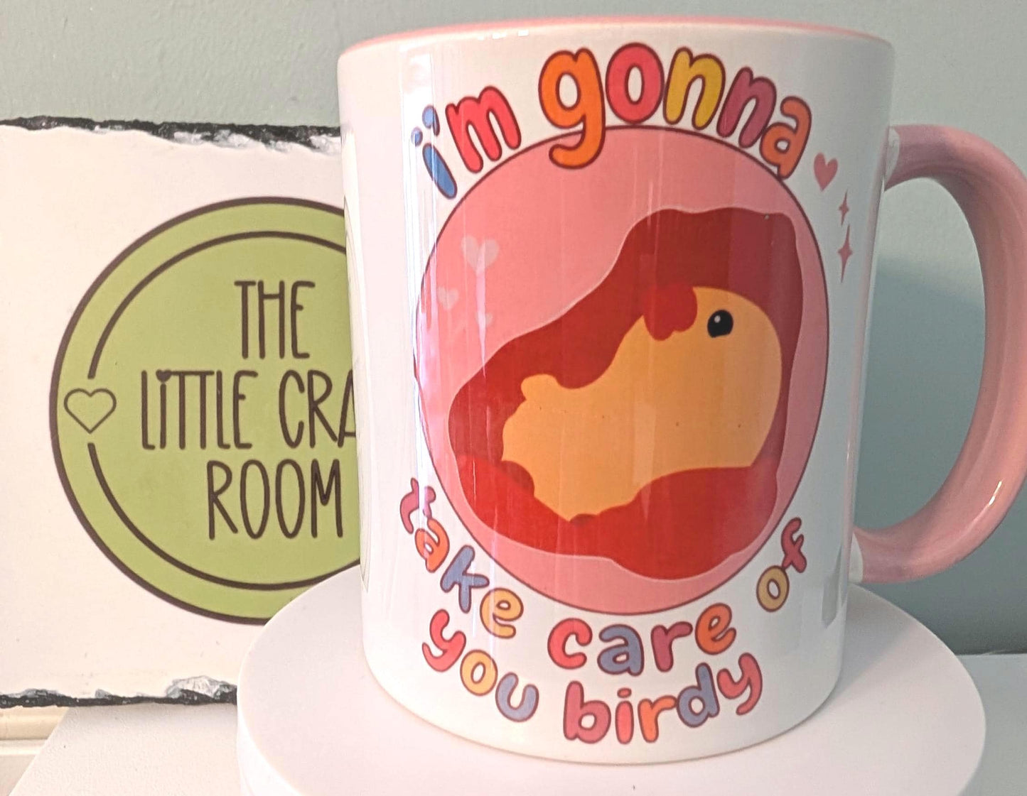Nanalan Mug, It’s Okay Birdy Mug, Funny Meme Gift, Pink Coffee Mug
