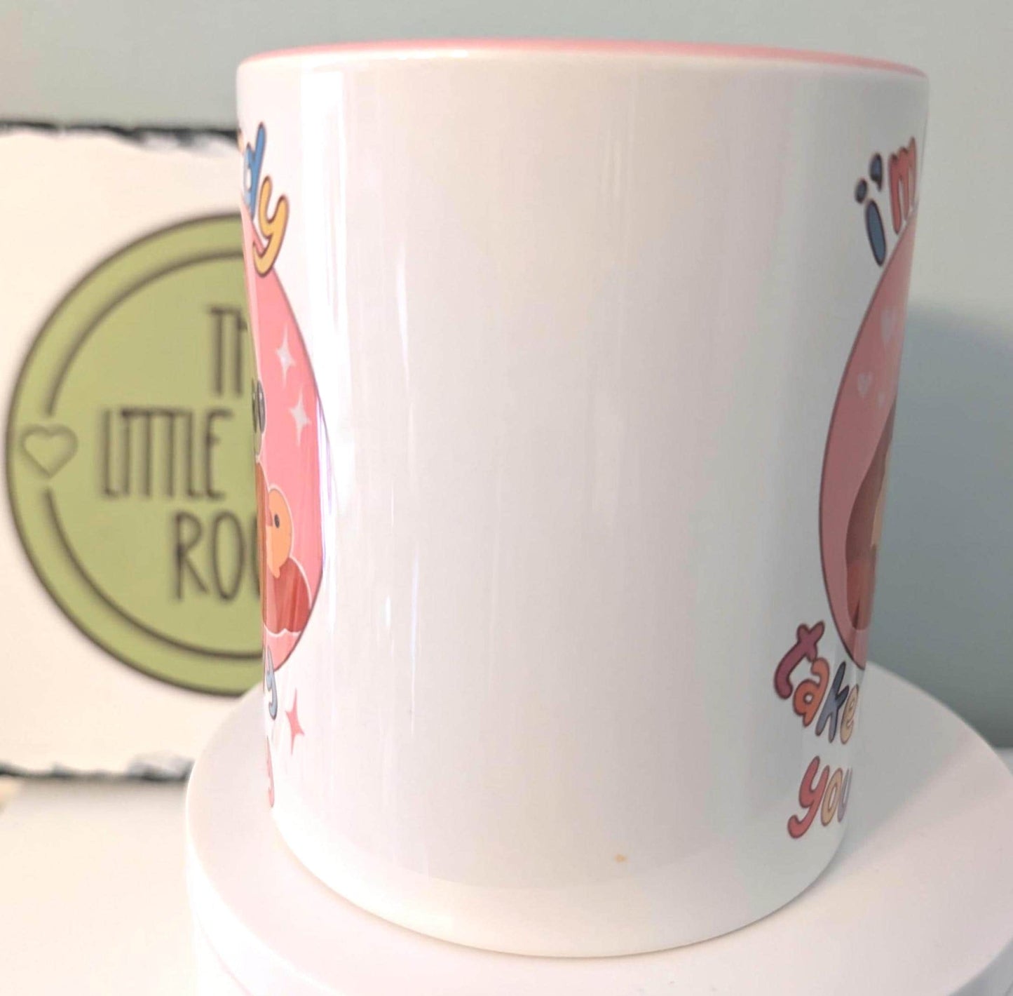 Nanalan Mug, It’s Okay Birdy Mug, Funny Meme Gift, Pink Coffee Mug