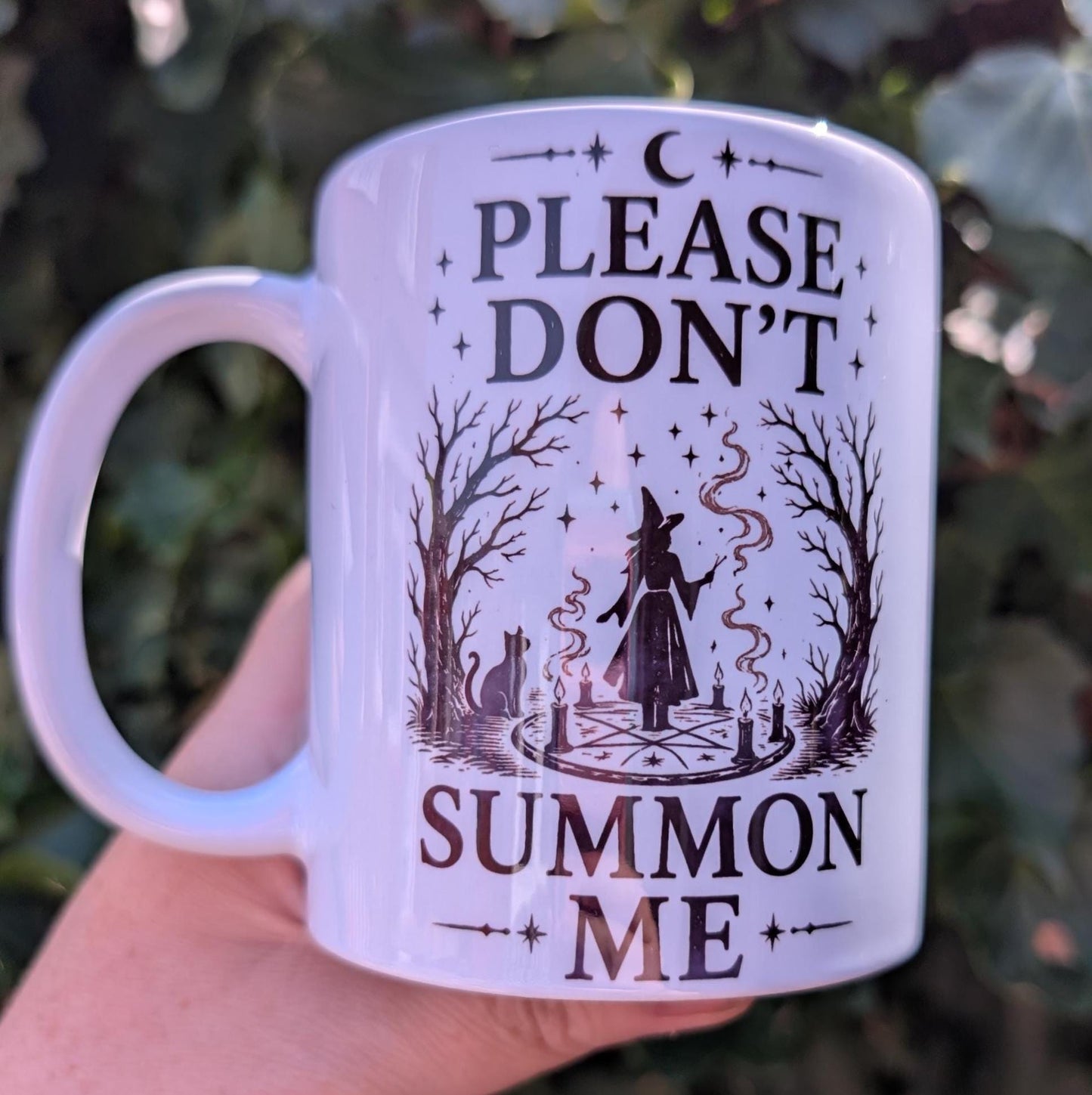 Funny Witch Mug, Please Don’t Summon Me, Gothic Mug, Witchy Gift, Spooky Coffee