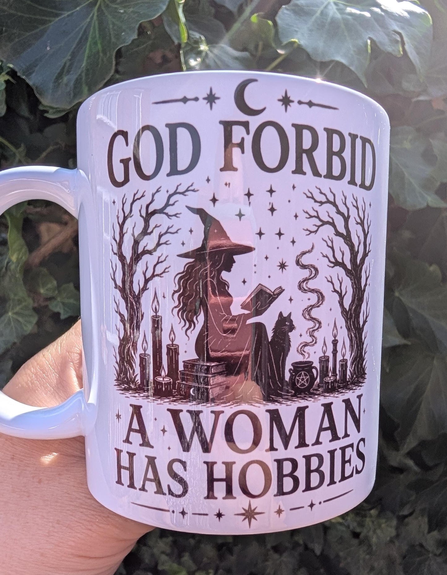 Funny Witch Mug, God Forbid A Woman Has Hobbies, Gothic Mug, Witchy Gift