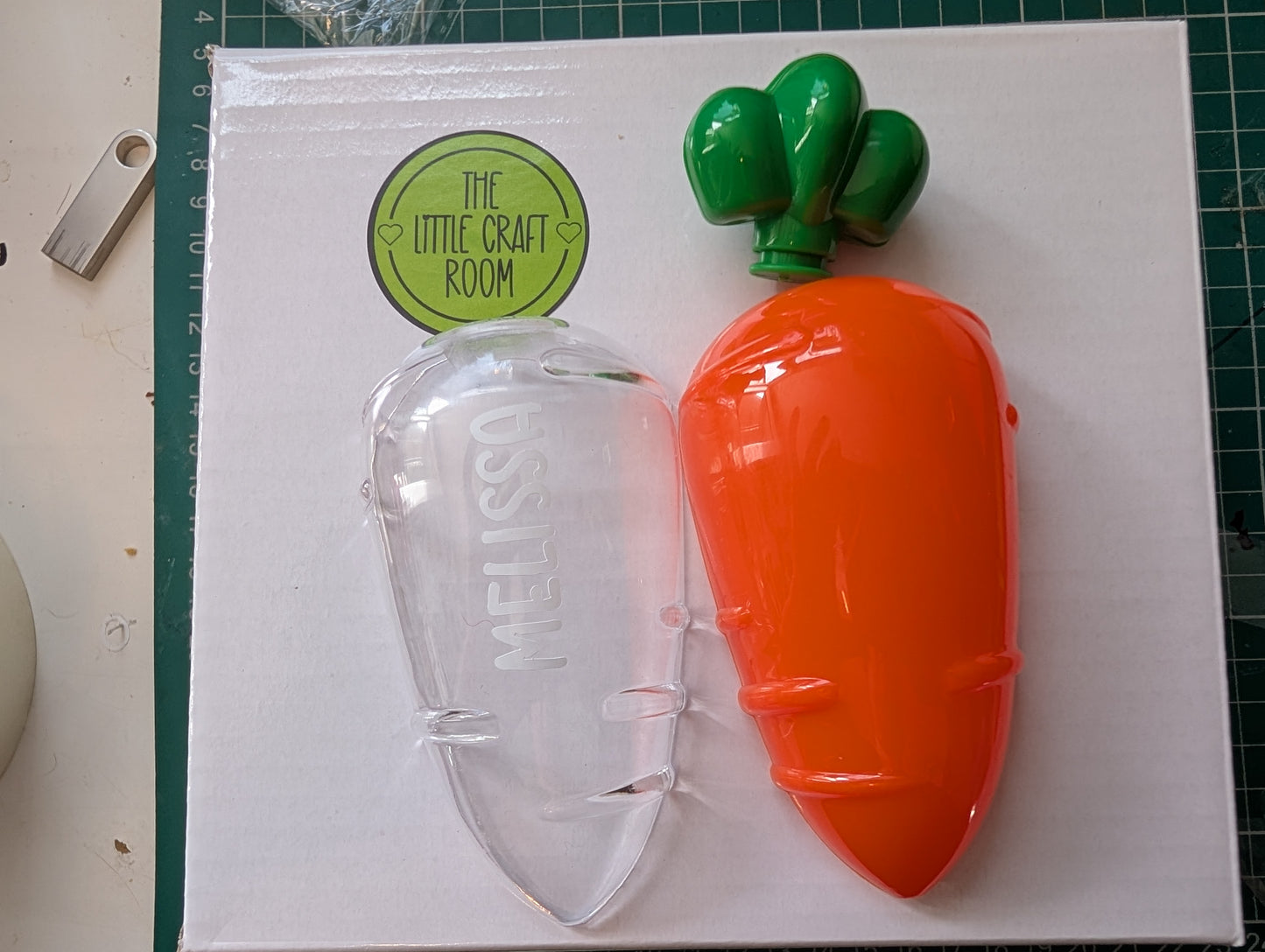 Plastic fillable carrot
