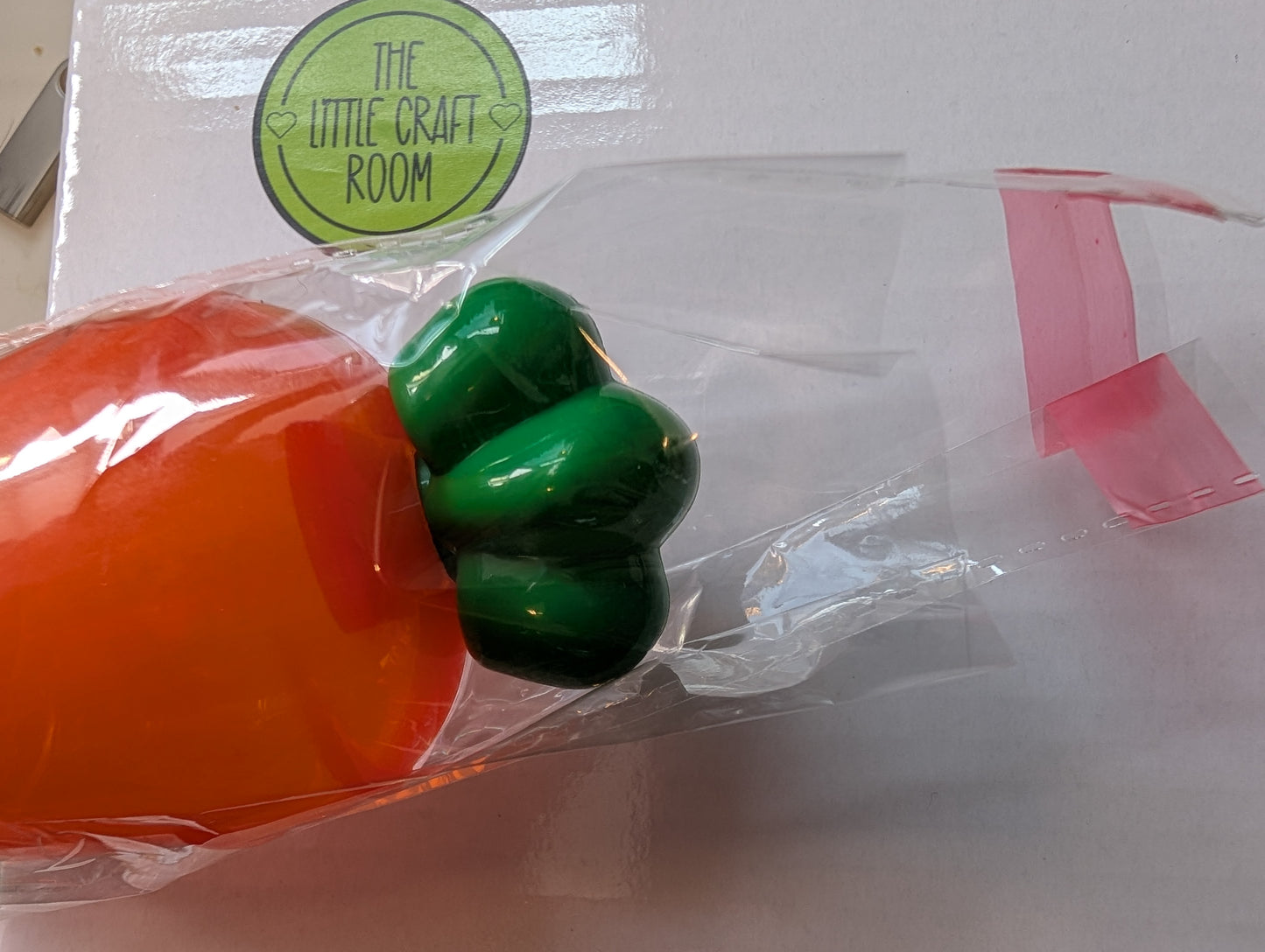 Plastic fillable carrot