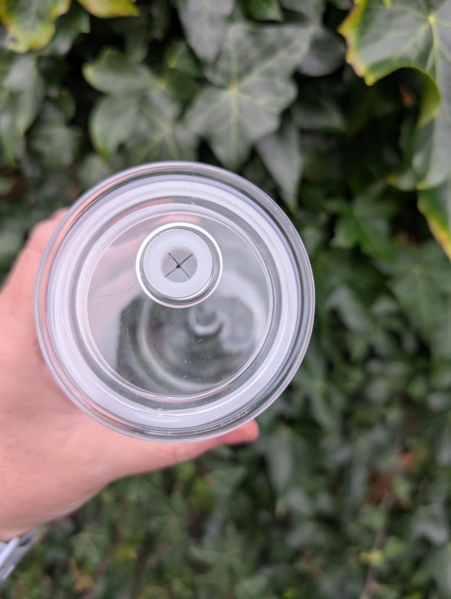 16oz Transparent Acrylic Plastic Beer Can with Plastic Lid and Straw