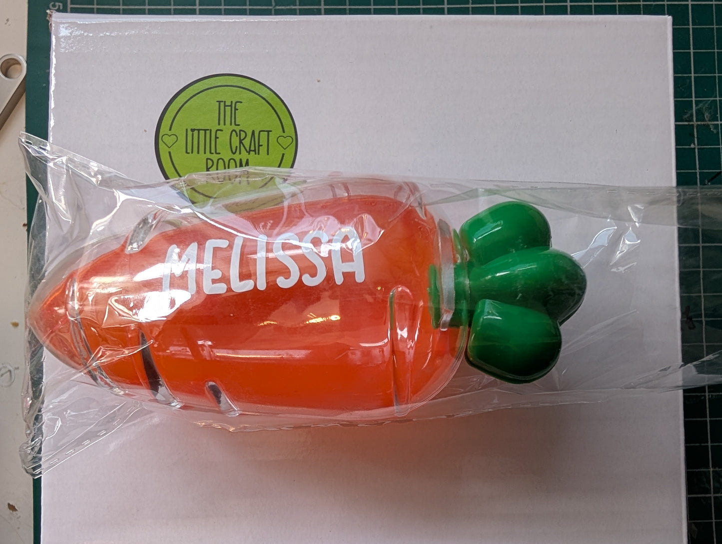 Plastic fillable carrot