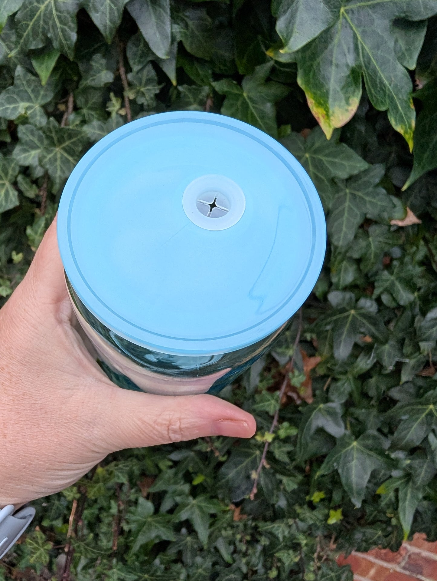 16oz Transparent Acrylic Coloured Plastic Beer Can with Plastic Lid and Straw