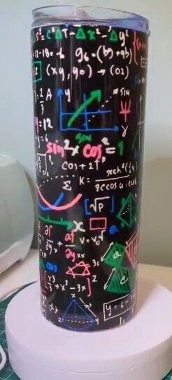 Personalised Maths geek equation teachers skinny tumbler