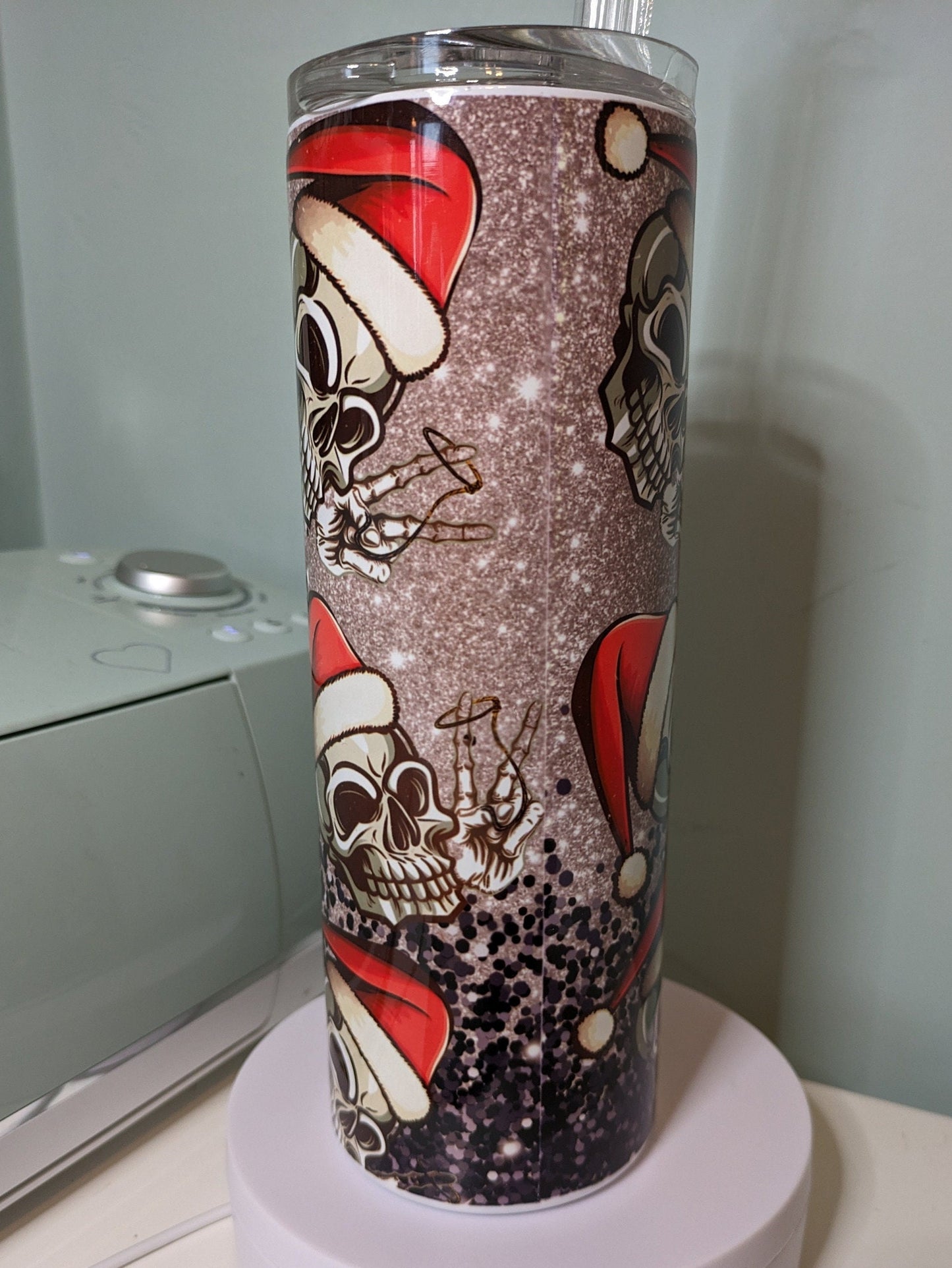 Dead inside Christmas skinny tumbler
