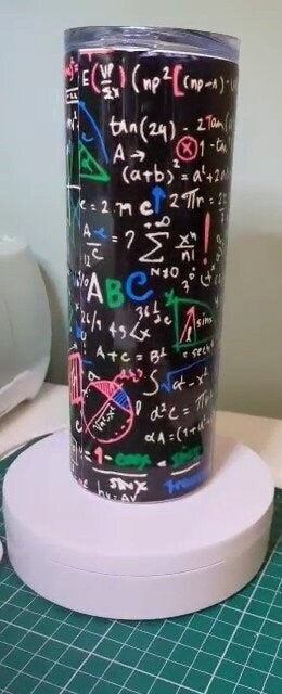 Personalised Maths geek equation teachers skinny tumbler
