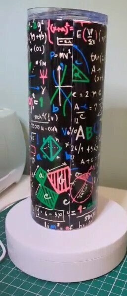 Personalised Maths geek equation teachers skinny tumbler