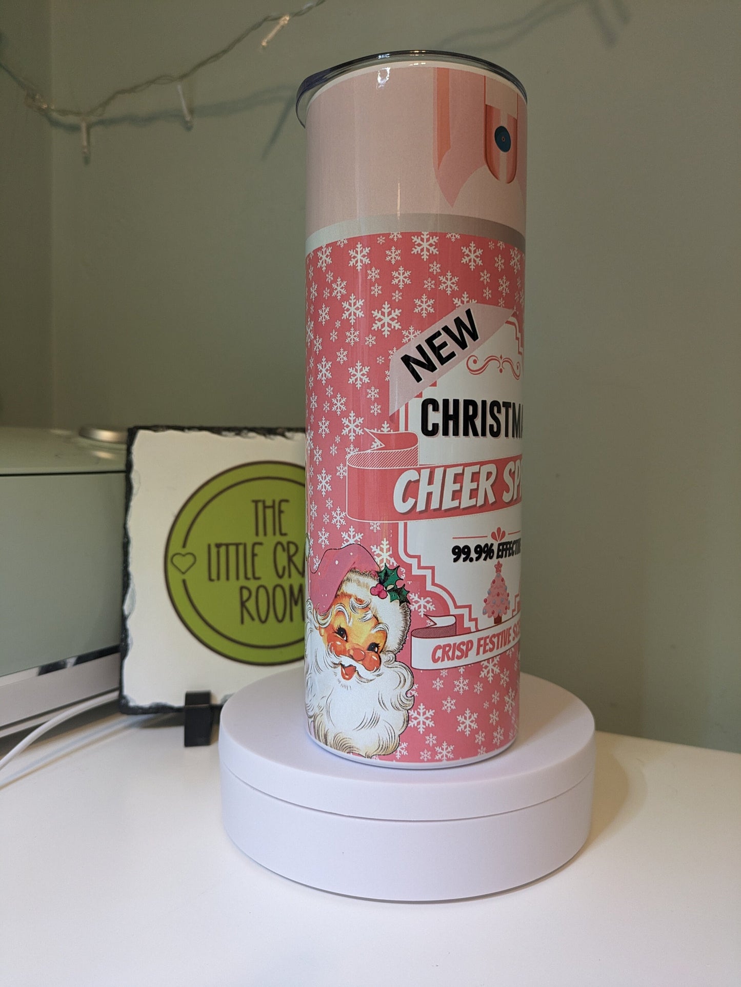Christmas cheer pink tumbler
