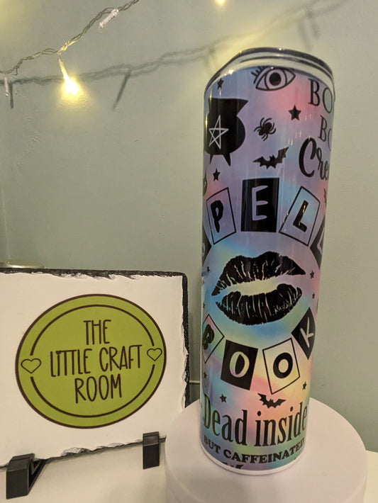 Spell book witch skinny tumbler gift
