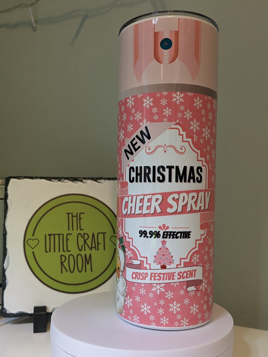 Christmas cheer pink tumbler