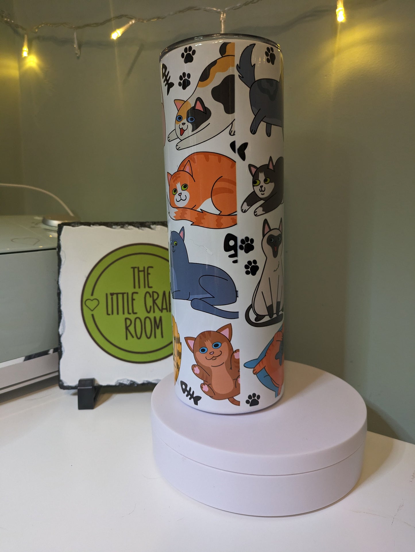 Life is better with cats cat lover skinny tumbler gift