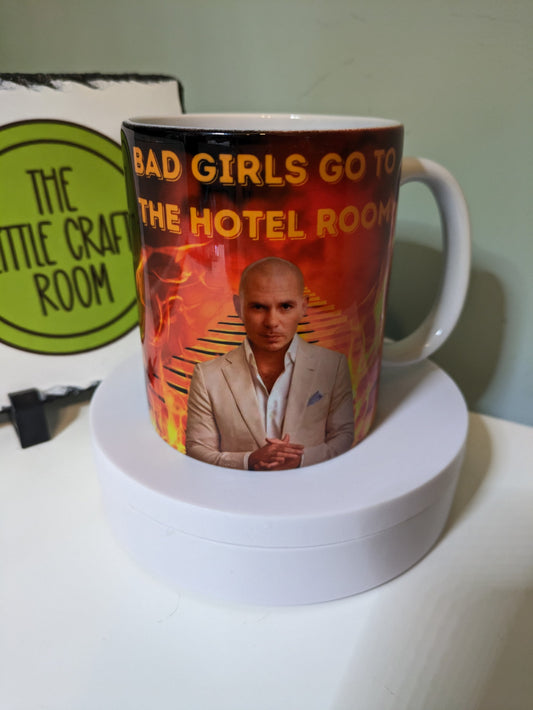 Mr Worldwide Pitbull Good girls bad girl meme mug funny gift