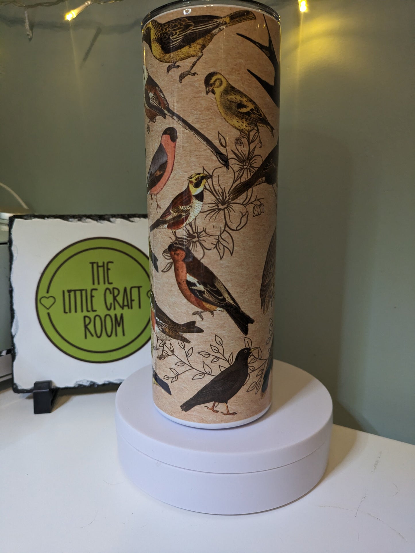 Birdwatcher vintage birds skinny tumbler gift