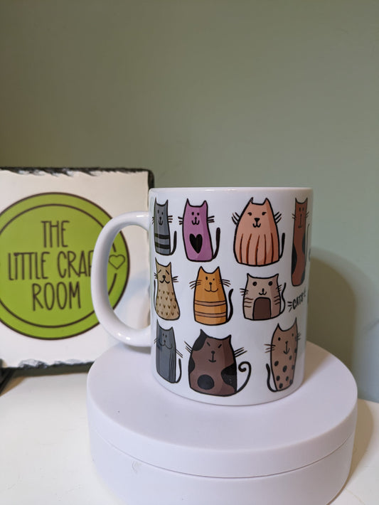 Crazy cat lady cartoon cat lover gift mug