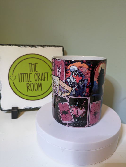 Tarot card black cat lover gift mug