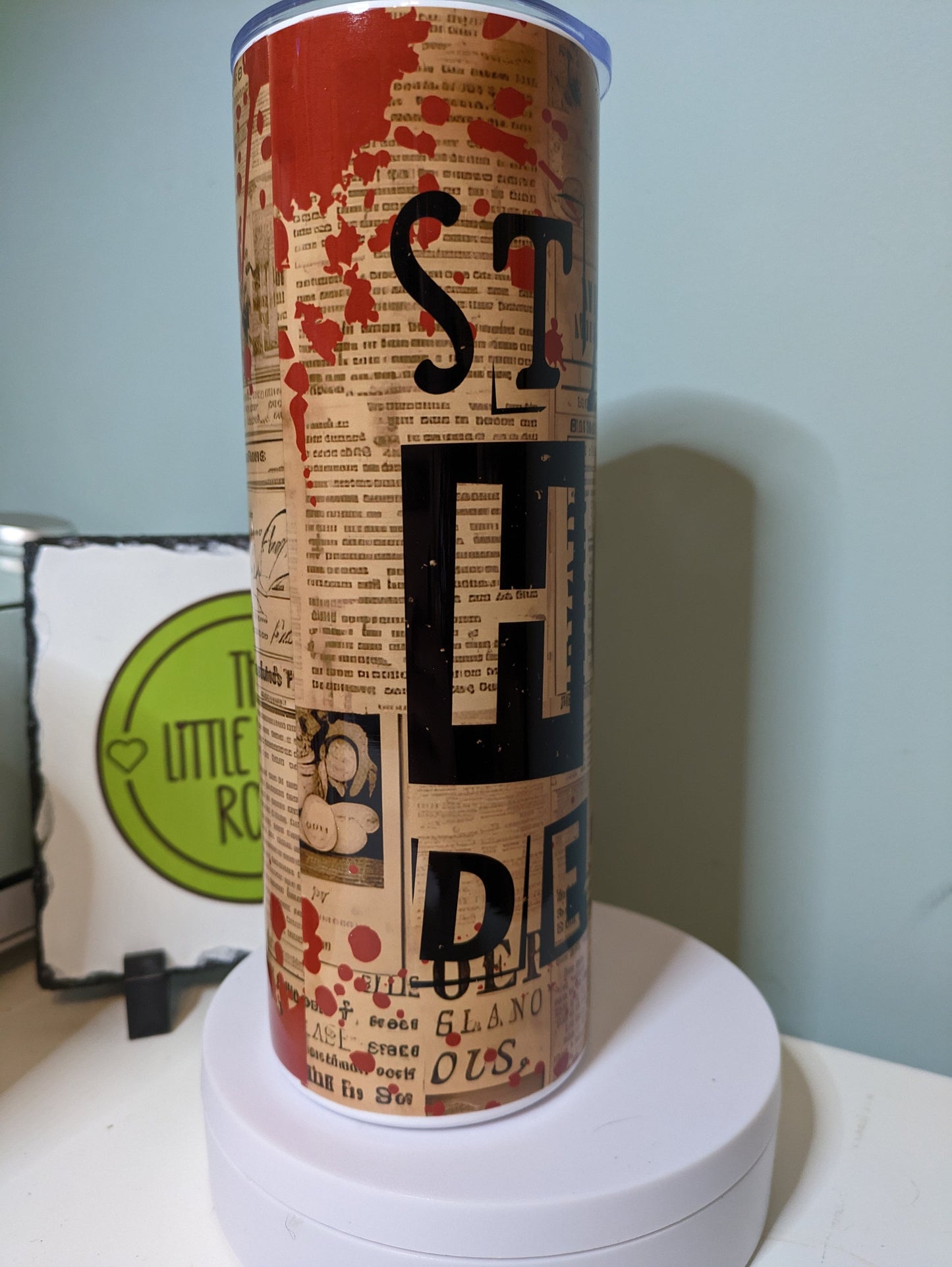 Stay at home detective true crime lover skinny tumbler gift