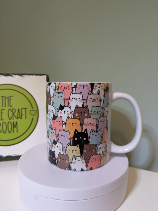 Cute cartoon cat lover gift mug