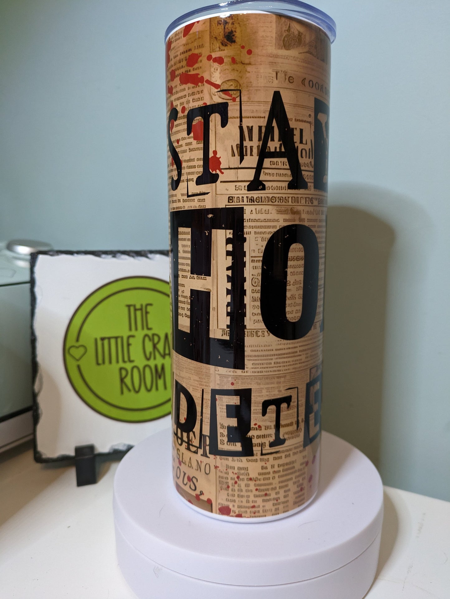 Stay at home detective true crime lover skinny tumbler gift