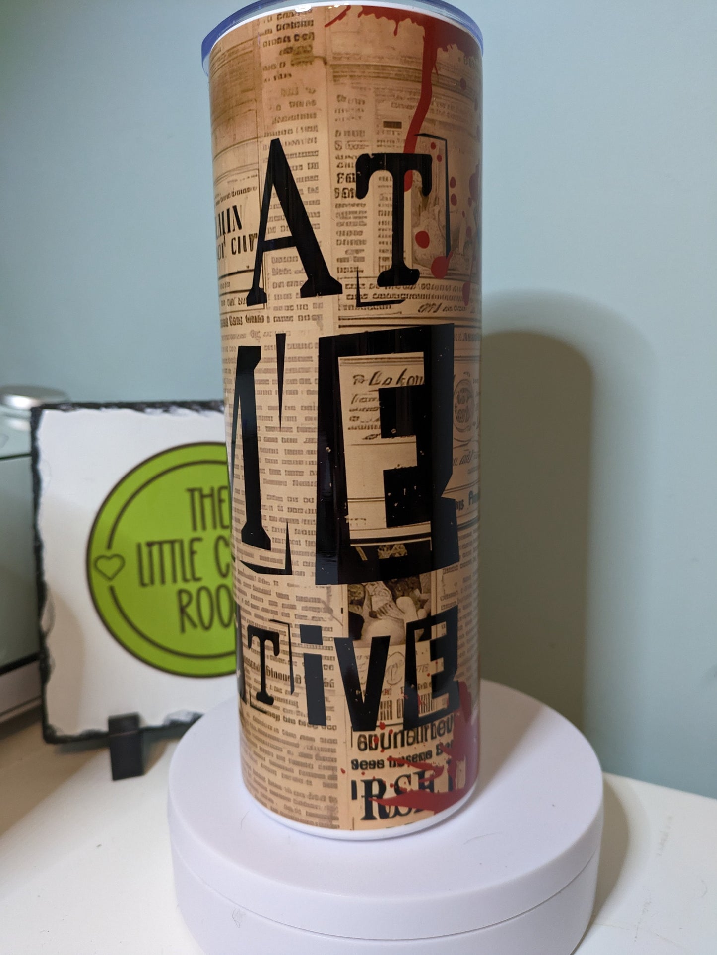 Stay at home detective true crime lover skinny tumbler gift
